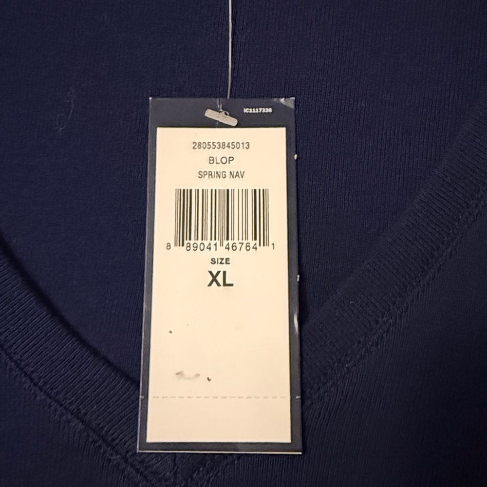 Navy woman’s Ralph Lauren Blue Label V Neck Tee -signature Pony  NWT’s. XL - Picture 3 of 3
